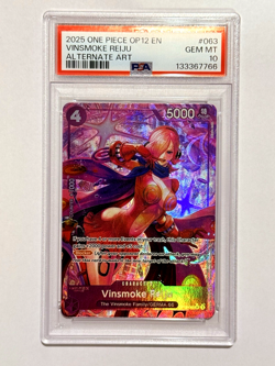 One Piece Legacy of the Master OP12 - Vinsmoke Reiju SR Alternate Alt Art PSA 10 - Image 1