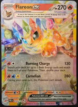 Flareon ex 014/131 Holo Double Rare Prismatic Evolutions Pokemon Near Mint - Image 2