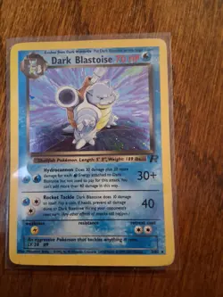 Dark Blastoise Holo Rare Team Rocket Unlimited Vintage Pokemon Card WOTC - Image 1