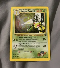 Pokemon TCG Koga's Beedrill 9/132 Gym Challenge Holo Rare - Image 1