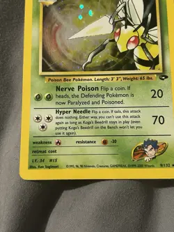 Pokemon TCG Koga's Beedrill 9/132 Gym Challenge Holo Rare - Image 4