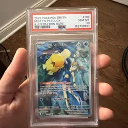 MISTY'S PSYDUCK 2025 POKEMON DESTINY RIVALS ILLUSTRATION RARE #193 PSA 10 Q6679 - Image 1