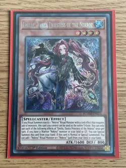 Yu-gi-oh Emilia, Dance Priestess of the Nekroz BLMM-EN025 Secret Rare NM card - Image 1