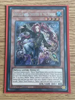 Yu-gi-oh Emilia, Dance Priestess of the Nekroz BLMM-EN025 Secret Rare NM card - Image 2