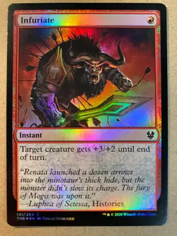 MTG 1x FOIL Infuriate Theros Beyond Death Pauper Magic the Gathering x1 NM - Image 1