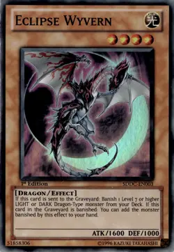 Eclipse Wyvern Super Rare 1st Edition Structure Deck: Dragons Collide Yugioh - Image 1