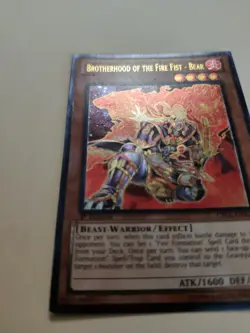 Yugioh! Brotherhood of the Fire Fist - Bear CBLZ-EN024 Ultimate Rare 1st Ed LP - Image 3