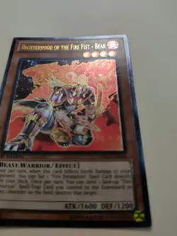 Yugioh! Brotherhood of the Fire Fist - Bear CBLZ-EN024 Ultimate Rare 1st Ed LP - Image 4