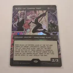 Black Cat, Cunning Thief (Borderless) Spider-Man Foil - 222 - SPM - Ships Now! - Image 1