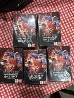 Bandai One Piece Card Game Set 11 The Time of Battle Double Pack (5 Packs) - Image 1
