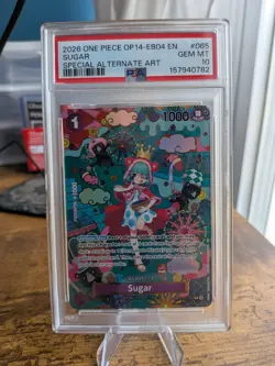 2026 ONE PIECE OP14-EB04 EN SUGAR SPECIAL ALTERNATE ART PSA 10 - Image 1