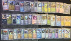 Pokemon 50 Card Lot 48 Pokeballs Prismatic White Flare Black Bolt 2 PokePad Holo - Image 1