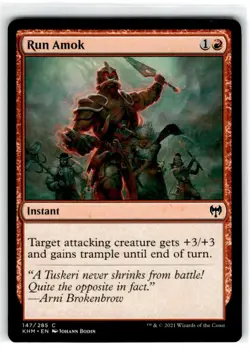 MTG Magic The Gathering Run Amok Common NM - Image 1
