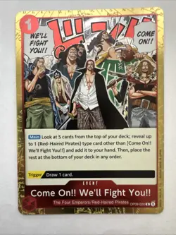 One Piece Chinese 'Come On!! We'll Fight You!! R' Vol.2 OP09-020, NM Condition - Image 1