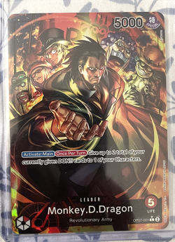 🔥 Monkey D. Dragon OP07-001 Parallel Leader Alt Art One Piece TCG English NM - Image 1