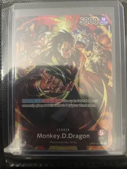 🔥 Monkey D. Dragon OP07-001 Parallel Leader Alt Art One Piece TCG English NM - Image 3