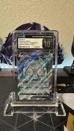 CGC Pristine 10 Zacian V GG48/GG70 - Crown Zenith Galarian Gallery Pokemon Holo - Image 1