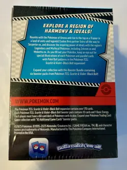 New Sealed Pokemon TCG Black Bolt Booster Bundle Scarlet & Violet 6 packs - Image 2