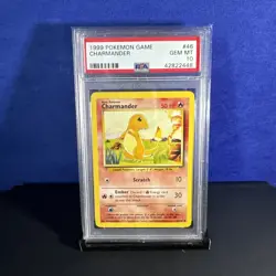 1999 POKEMON BASE SET UNLIMITED #46 CHARMANDER PSA 10 - Image 1