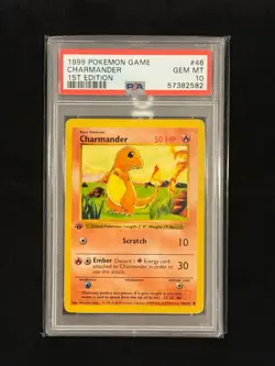 1999 Charmander 1st Edition #46 PSA 10 GEM MINT Base Set Shadowless Pokemon - Image 1