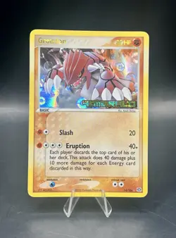 GROUDON REVERSE HOLO STAMP 14/106 EX EMERALD POKEMON ENGLISH - Image 1