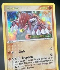GROUDON REVERSE HOLO STAMP 14/106 EX EMERALD POKEMON ENGLISH - Image 2