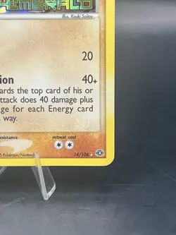 GROUDON REVERSE HOLO STAMP 14/106 EX EMERALD POKEMON ENGLISH - Image 5