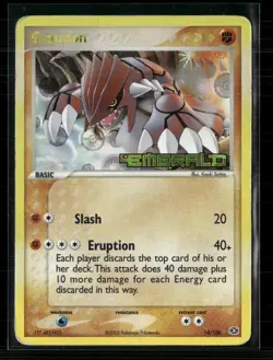 Pokemon 2005 EX Emerald Groudon #14/106 - Image 1
