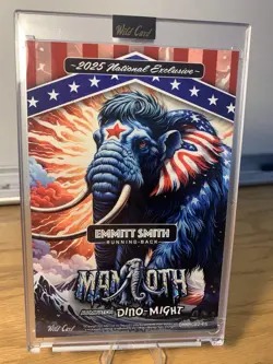 Emmitt Smith Wild Card National Exclusive Jumbo Mammoth 1/1 Cross Hatch Shimmer - Image 2