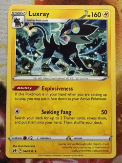 Pokemon TCG Luxray 044/159 Crown Zenith Regular Rare - Image 1