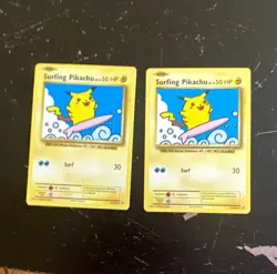 Surfing Pikachu #28 Wizards Black Star Promo 2000 Pokemon TCG Lot of 2 - Image 1