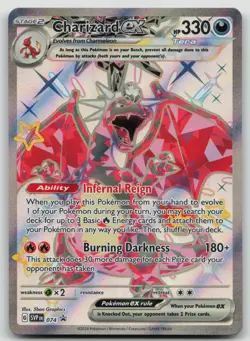 Pokemon TCG Charizard EX Scarlet & Violet Black Star Promo Card 074 NM Condition - Image 1