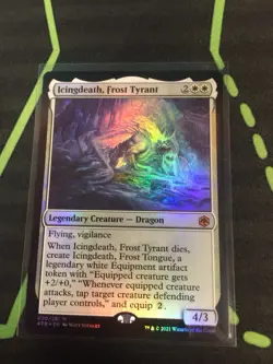 MTG Magic The Gathering Icingdeath, Frost Tyrant Foil AFR Mythic DnD Dragon - Image 1