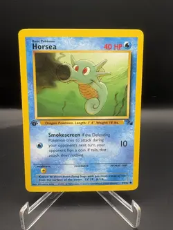 Vintage Pokemon TCG 1st Edition Horsea Fossil 49/62 NM - Image 1