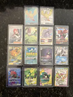 Lot of 14 NM Pokemon Cards 2016-2025 Full Arts, Vs, GXs, IR, EXs English Lot - Image 1