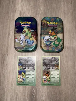 Pokemon 25th Anniversary Celebrations Mini Tin Empty w Collectable Card Lot Of 2 - Image 1