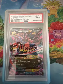Pokemon TCG 2016 Pm Xy Black Star M Garchomp Ex Xy168 Full Art Promo Psa 6 - Image 1