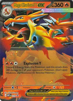 Mega Charizard Y ex 030 Holo Promo ME: Mega Evolution Promo Pokemon Near Mint - Image 1