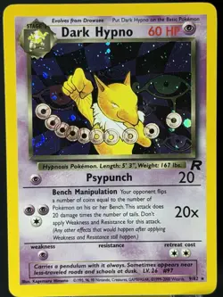 SWIRL 🌀 Dark Hypno - Team Rocket - 9/82 - Holo Rare - Pokemon TCG - LP - Image 4