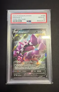 Drapion V 106/185 Swsh04: Vivid Voltage 2020 Pokemon PSA 10 - Image 1