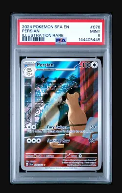 Pokemon 2024 Persian 078/064 Illustration Rare Shrouded Fable PSA 9 - Image 1