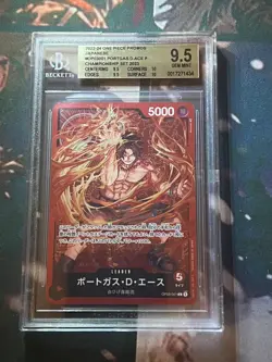 One Piece Promo #OP03001 PORTGAS.D.ACE Special Goods Set BGS 9.5 - Image 1