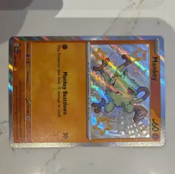 Pokemon TCG Mankey Card Paldean Fates Baby Shiny 169/091 - Image 1
