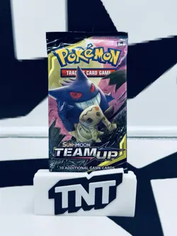 Pokemon TCG Sun & Moon Team Up Booster Pack (1) English 10 Cards Gengar Mimikyu - Image 1