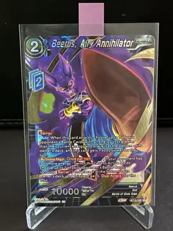 Dragon Ball Super Card Game Beerus Airy Annihilator Foil Card BT19-036 SR - Image 1