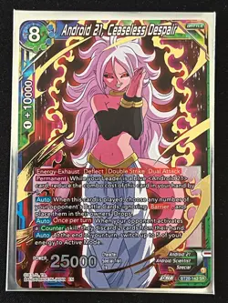 Dragon Ball Super Card Game Android 21 Ceaseless Despair SR Foil Card - Image 1