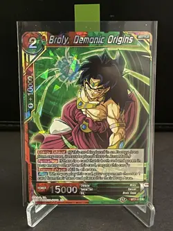 Dragon Ball Super card Game Broly Demonic Origins Foil Card BT7-117 - Image 1