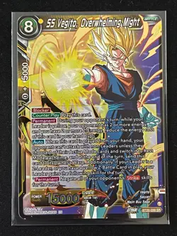 Dragon Ball Super Card Game SS Vegito Overwhelming Might SR Foil Card BT20-099 - Image 1
