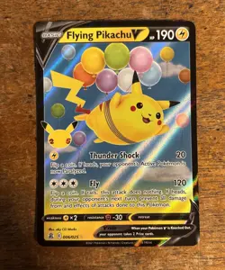 2021 Flying Pikachu VMAX Full Art Celebrations Card 006/025 Pokemon Card - Image 1