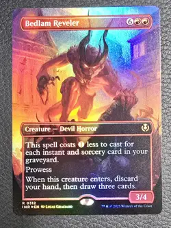 Bedlam Reveler (Borderless) Innistrad Remastered Foil MTG NM Magic Card - Image 1